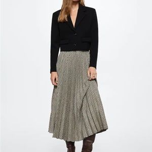 Mango Plaid Maxi Skirt